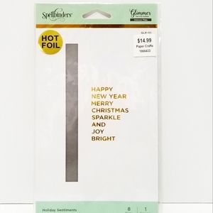 Spellbinders Holiday Sentiments Cutting Die!